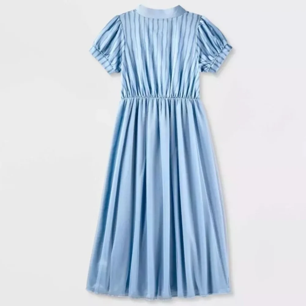Light Blue Girls' Short-Sleeve Nightgown